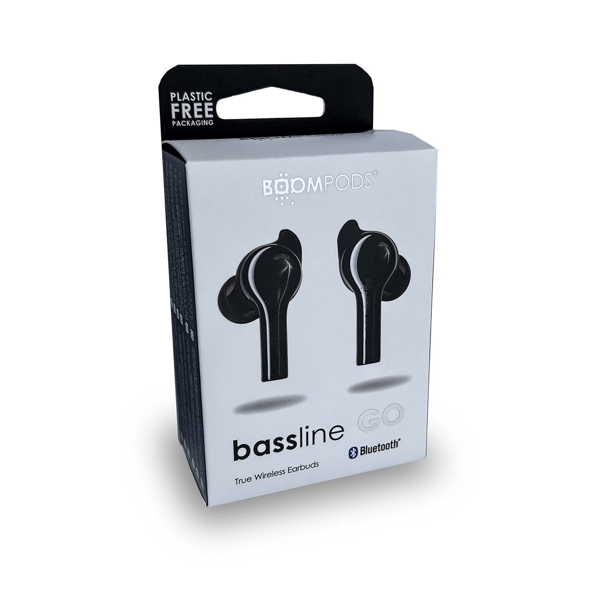 Boompods Bassline GO True kablosuz Bluetooth kulaklık, kablosuz kulaklık ve şarj kutusu, 23 saate kadar çalma süresi, ENC gürültü önleyici mikrofonlu TWS kulak içi kulaklık, IPX4 koruma Ear Buds