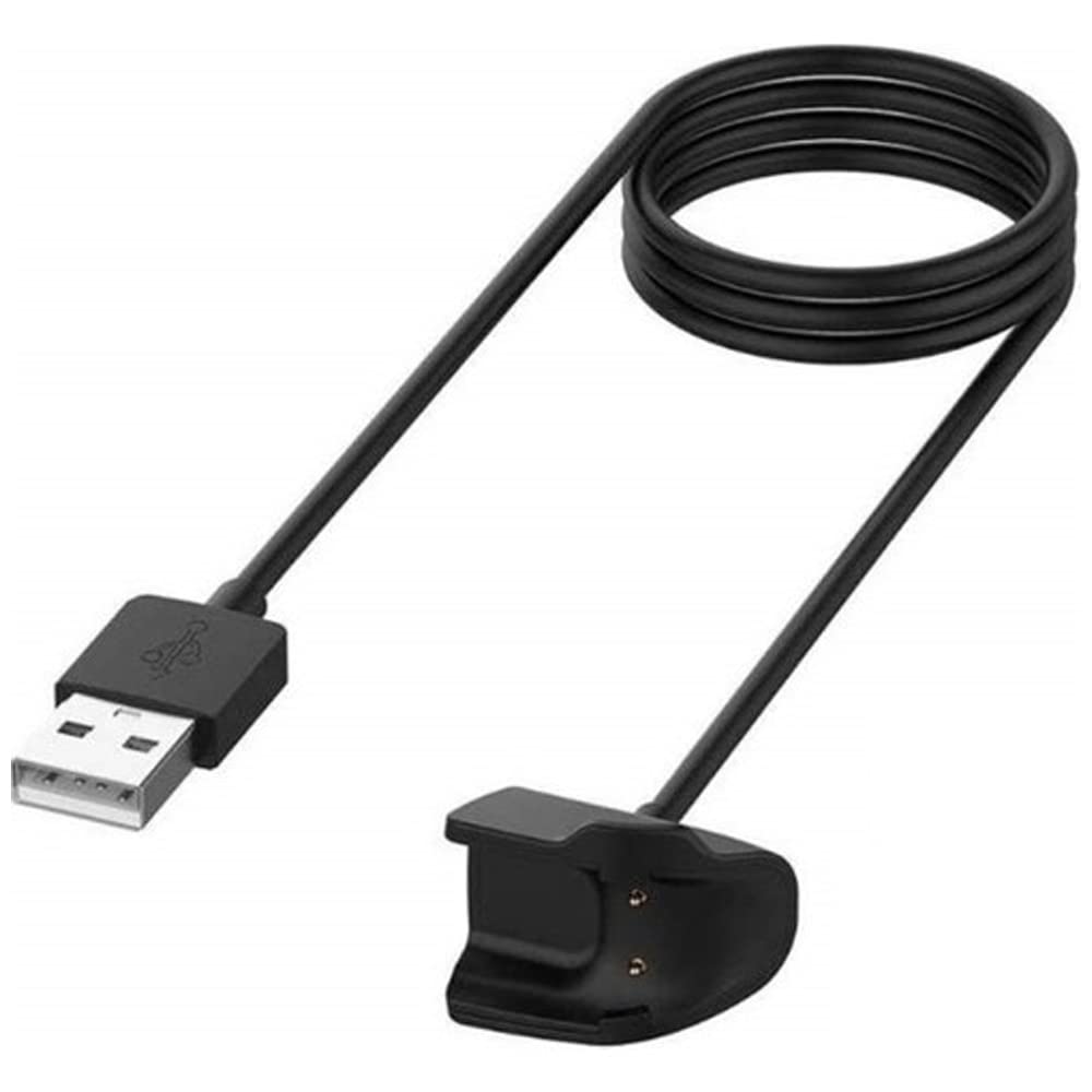 Coverzone Akıllı Saat USB Şarj Aleti Samsung Galaxy Fit 2 SM R220 İle Uyumlu Akıllı Saat USB Şarj Kablosu (Siyah)