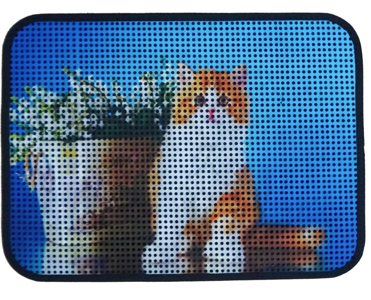 Miapet Elekli Desenli Kedi Tuvalet Önü Paspası 60 x 45 cm Saksı