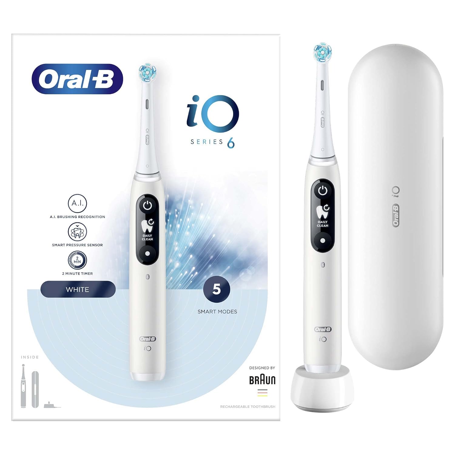 Oral-B iO - 6 Beyaz Şarjlı/Elektrikli Diş Fırçası