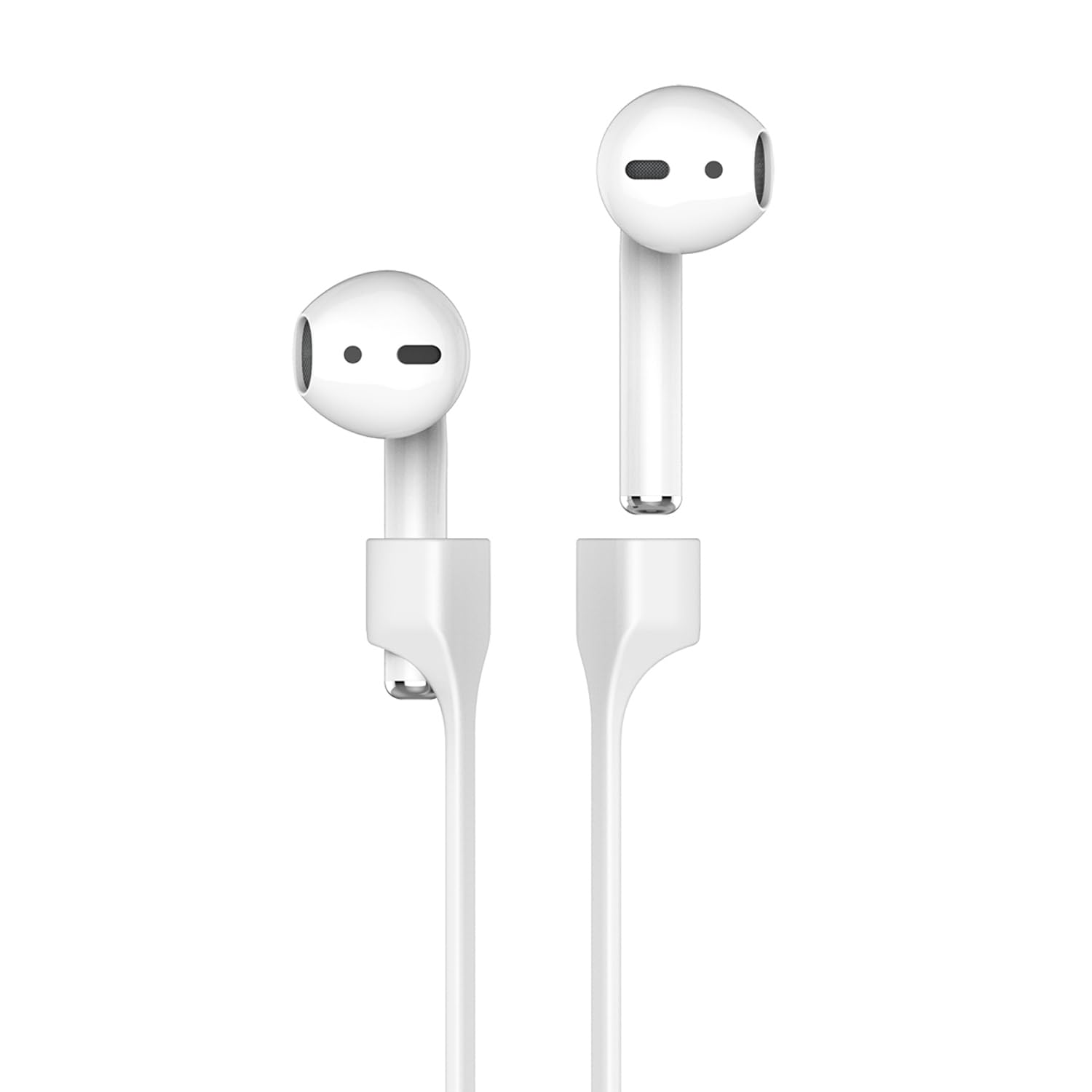 McStorey AirPods Uyumlu Mıknatıslı Kulaklık Askısı – Boyun Askısı – AirPods 1-2-3 Pro Uyumlu – Silikon Kordon – 74cm – Spor & Günlük Kullanım – Düşmeye Karşı Koruma Beyaz