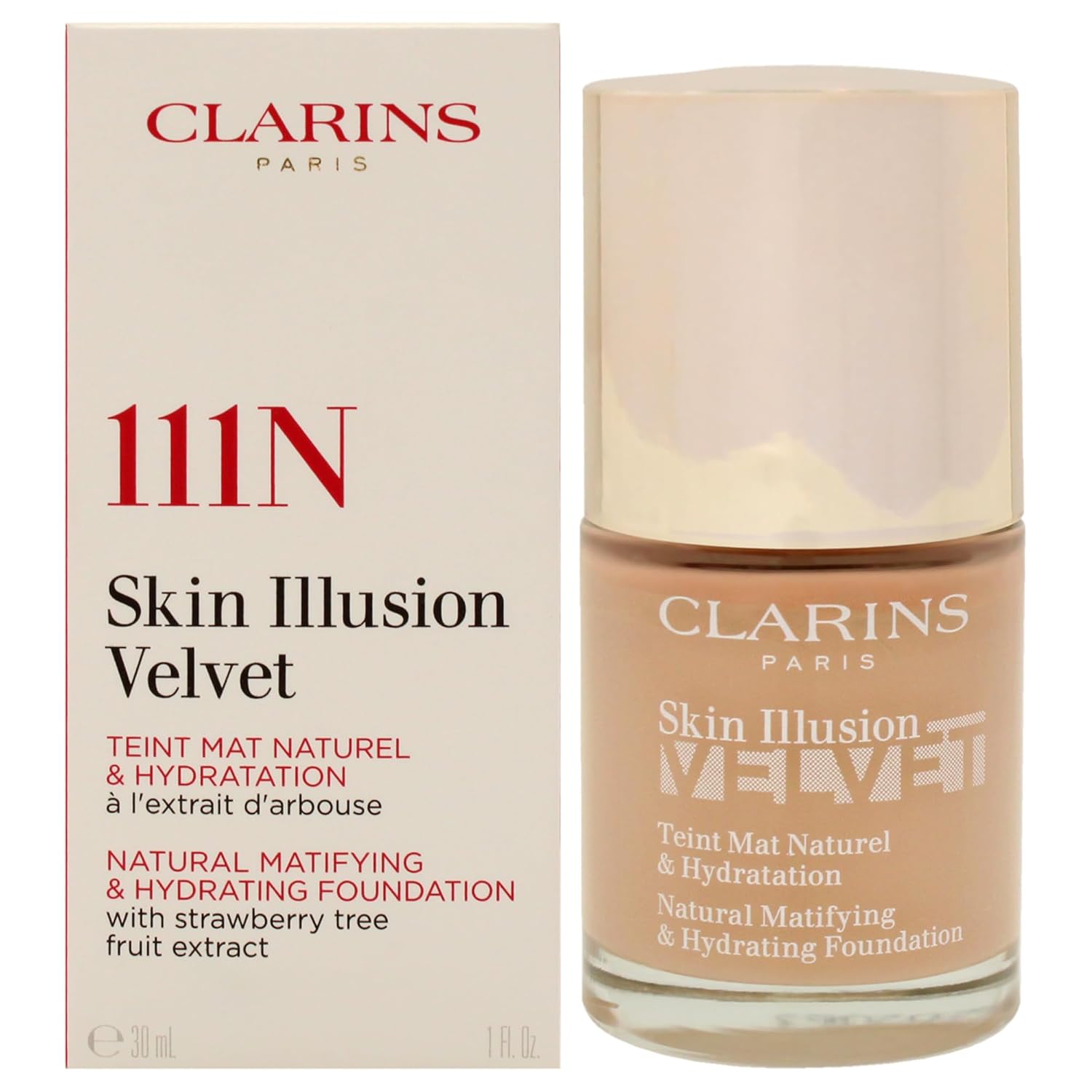Clarins Skin Illusion Velvet 111N 30 ml Matlaştırıcı Fondöten