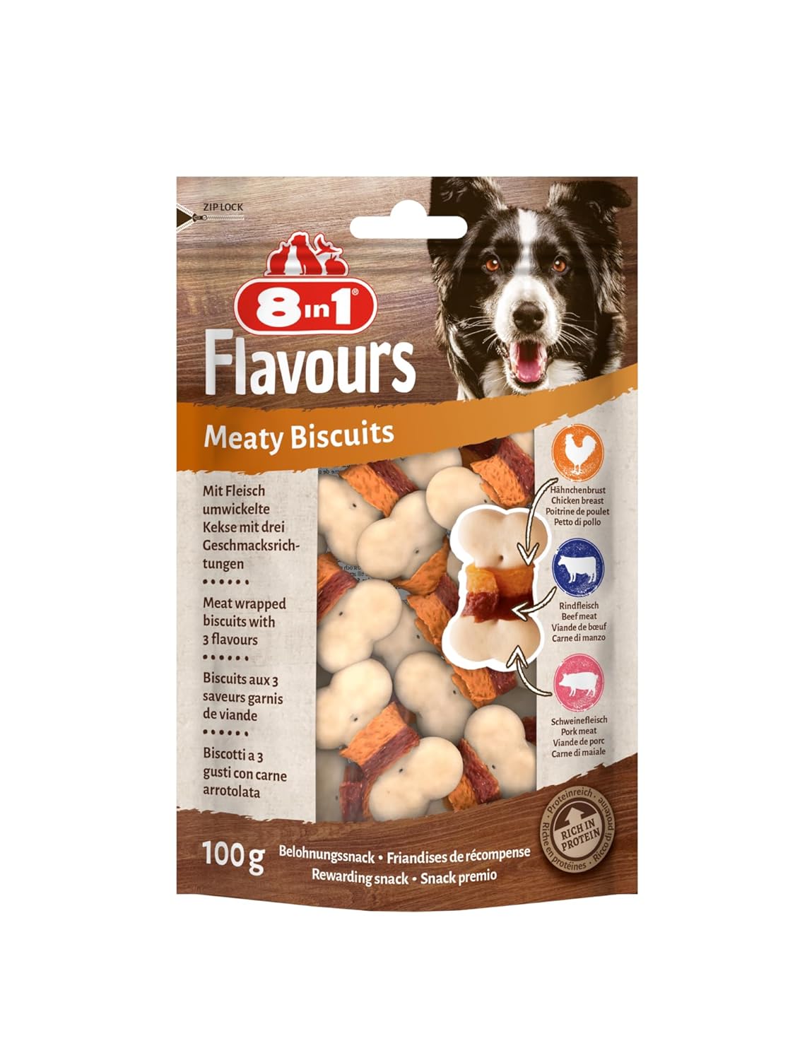 8in1 Flavours Meaty Biscuits Kıtır Köpek Ödülü