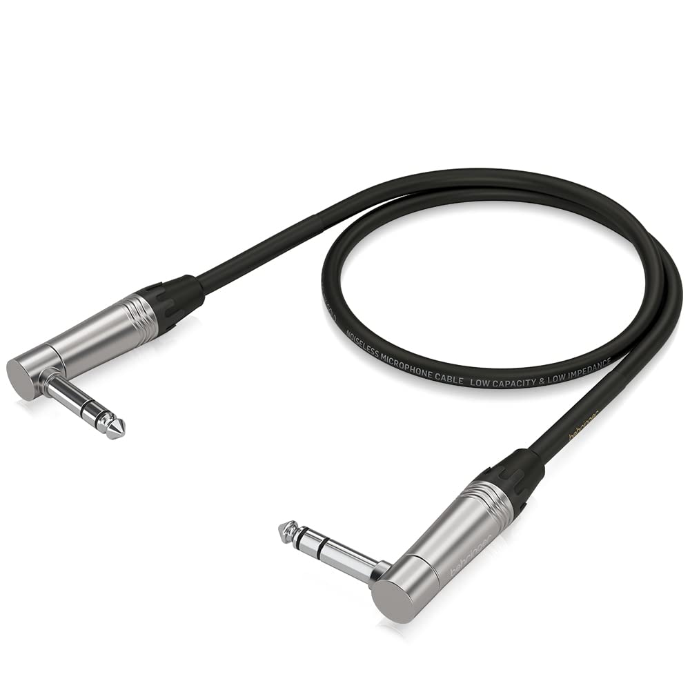 Behringer GIC-60 4SR Gold Performance 0,60 m (2 ft) Enstrüman Patch Kablosu, 1/4" TRS Right-Angle Konnektörlü