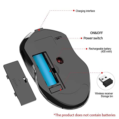 Valkyrie 6 Tuşlu Şarjlı Sessiz 2400DPI Kablosuz Gaming Mouse
