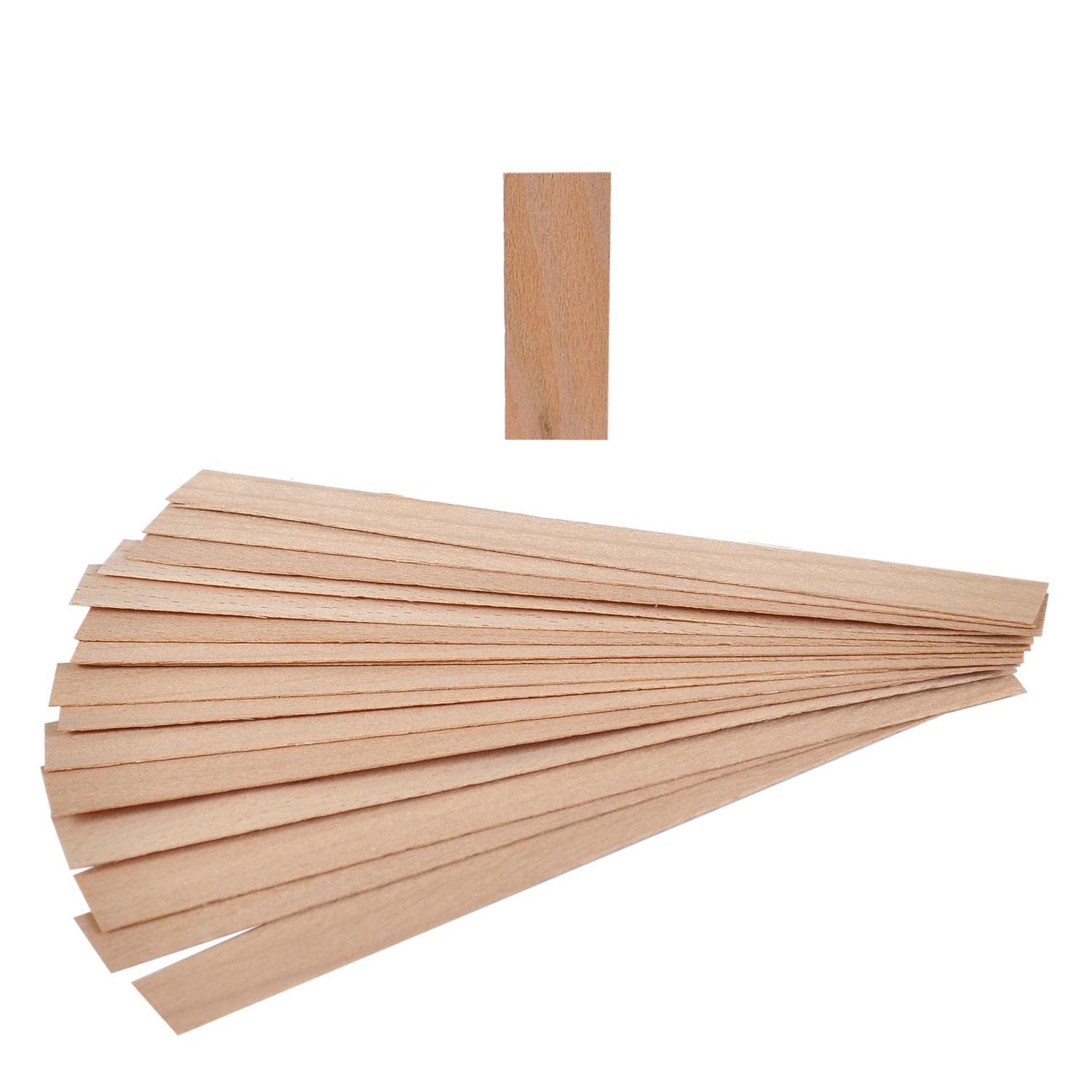 X-Perk Ahşap Mum Fitili Mum Fitil Vegan Mum Fitil 60 Adet Boy 15 cm En 15 mm