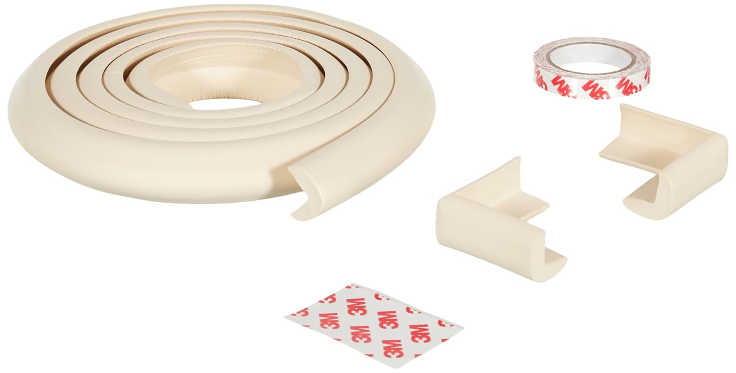 Agubugu Baby - Kauçuk 2 Metre Kenar + 4 Adet Köşe - 8mm - Krem