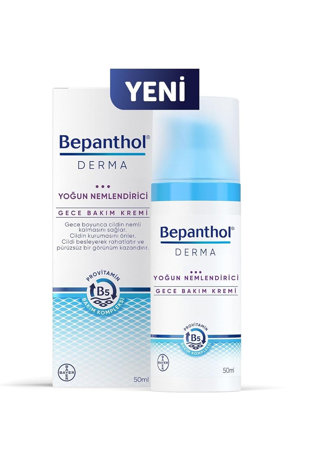 Bepanthol Derma Yoğun Nemlendirici Gece Bakım Kremi (50 ml)