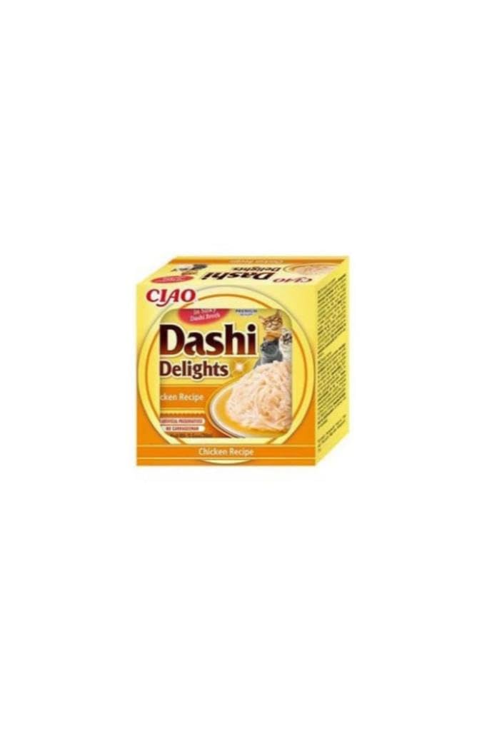 INABA Dashi Delights kedi maması ıslak %100 doğal tavuk eti | tahıl içermez, şekersiz, yapay aroma içermez, %86 nem | birinci sınıf kedi ödül maması 70 g (1'li paket)
