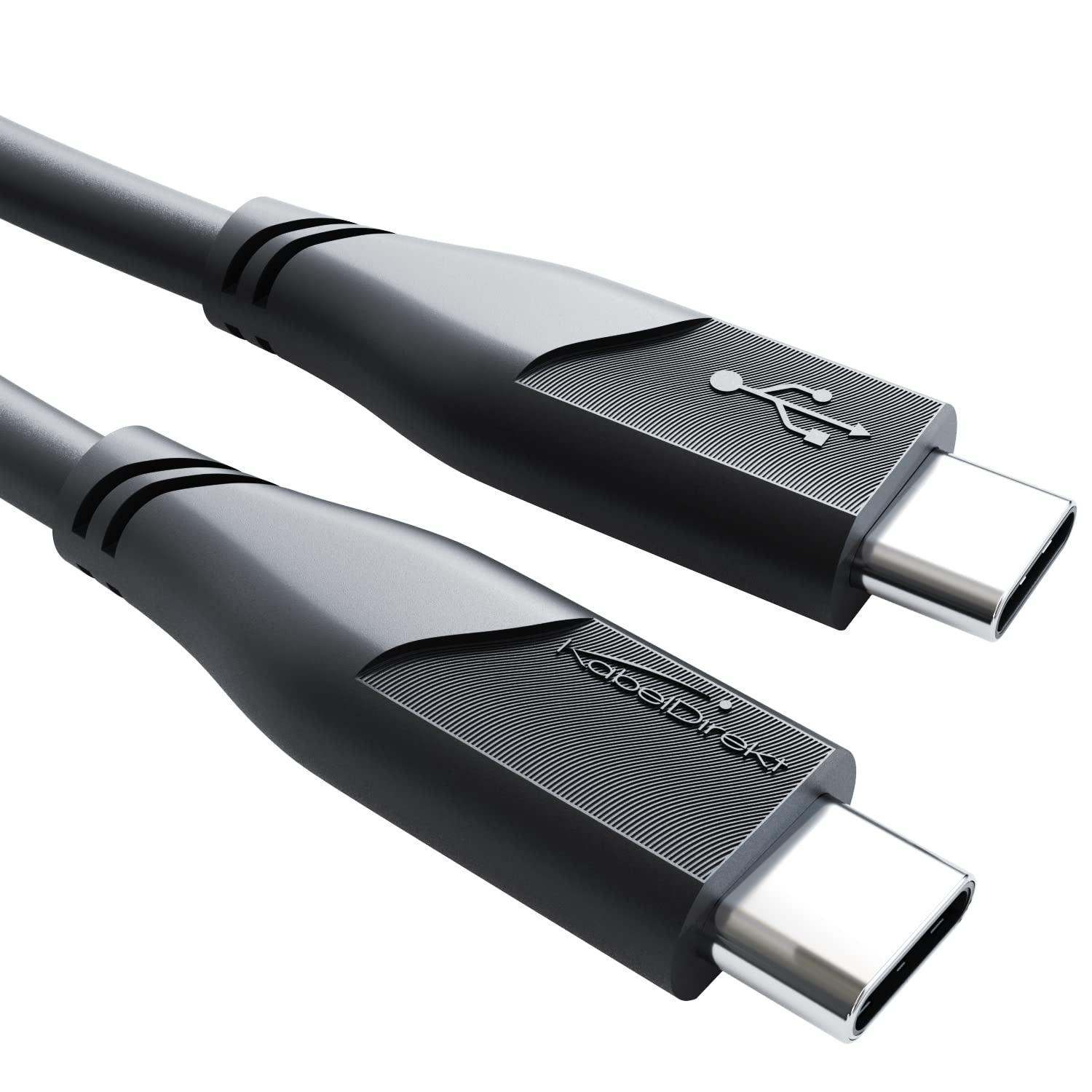 KabelDirekt – USB-C kablosu, USB 2.0 – 1 m (USB-C - USB-C, veri kablosu/şarj kablosu, güç dağıtımı ile 480 Mbit/s ve 100 W'a kadar şarj akımı/PD 3, entegre çip, siyah)