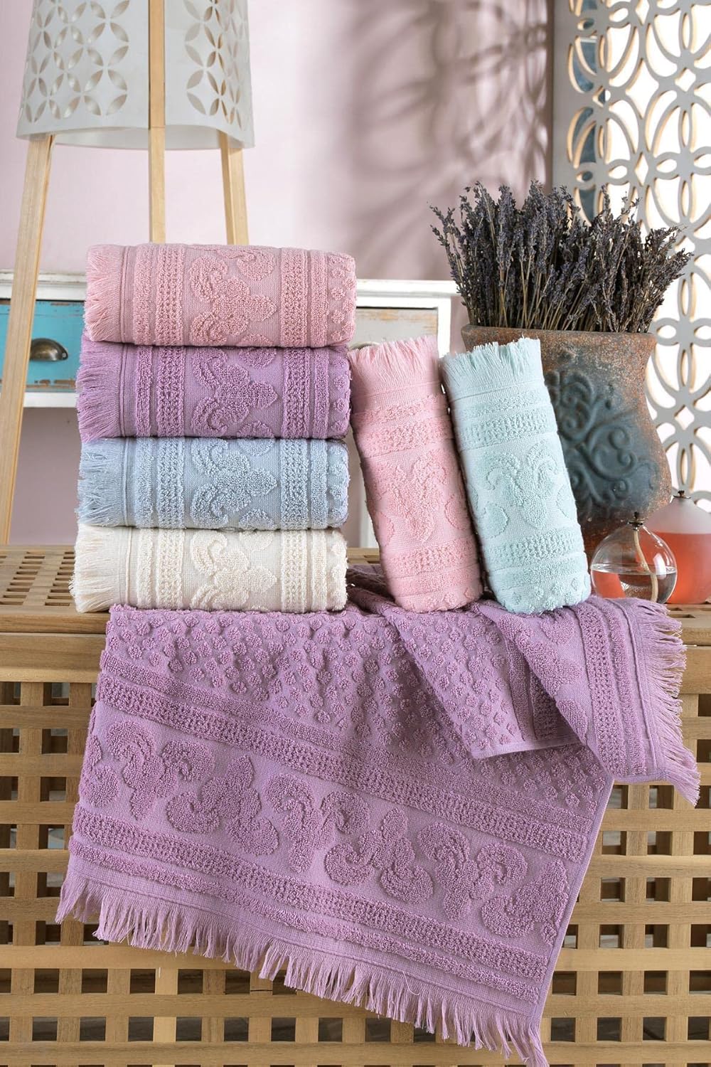 Zeynep Tekstil Premium 6'lı 50x90 cm Antibakteriyel El & Yüz Havlu Seti |%100 Pamuk