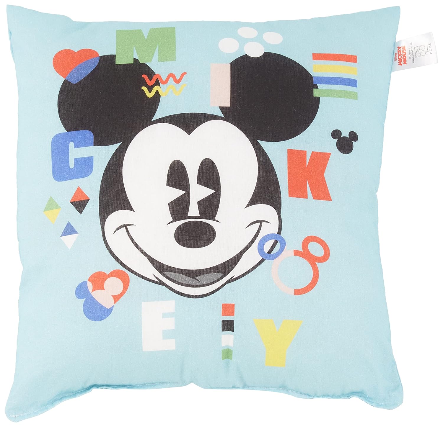 Taç Disney Mickey Funny Lisanslı Karakter Baskılı%100 Pamuk Kırlent, Çok Renkli, 40x40 cm