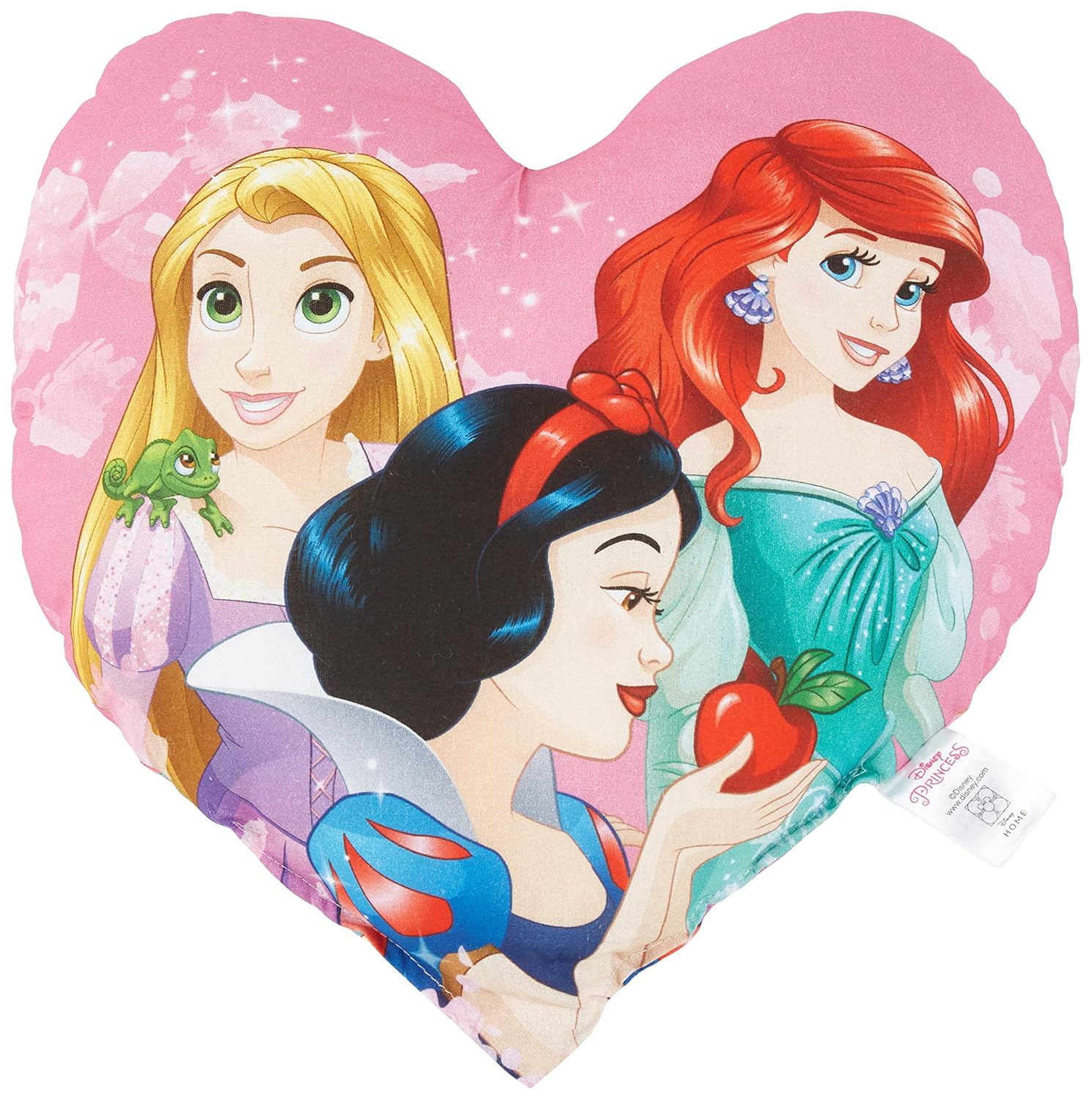 TAÇ Disney Princess Heart Lisanslı Karakter Baskılı Pamuk Kırlent, Pembe, 40x40 cm