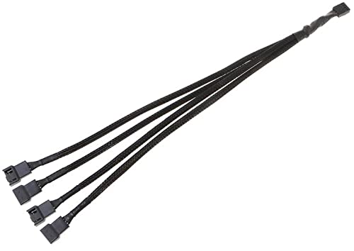 Alfais 4987 4 Pin Fan Çoklayıcı Y PWM Çoklayıcı Splitter Kablosu 4 Port