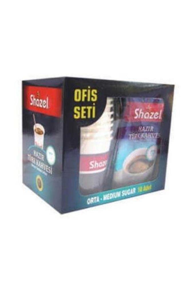 Shazel Hazır Türk Kahvesi Orta - Ofis Seti 10'lu Kutu