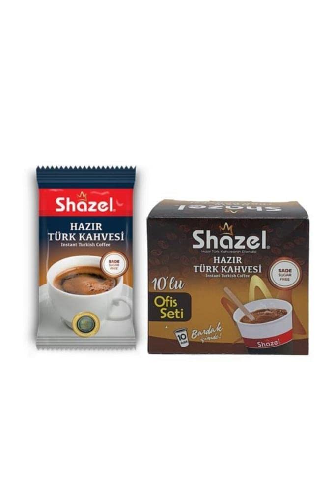Shazel Hazır Türk Kahvesi Sade - Ofis Seti 10'lu Kutu