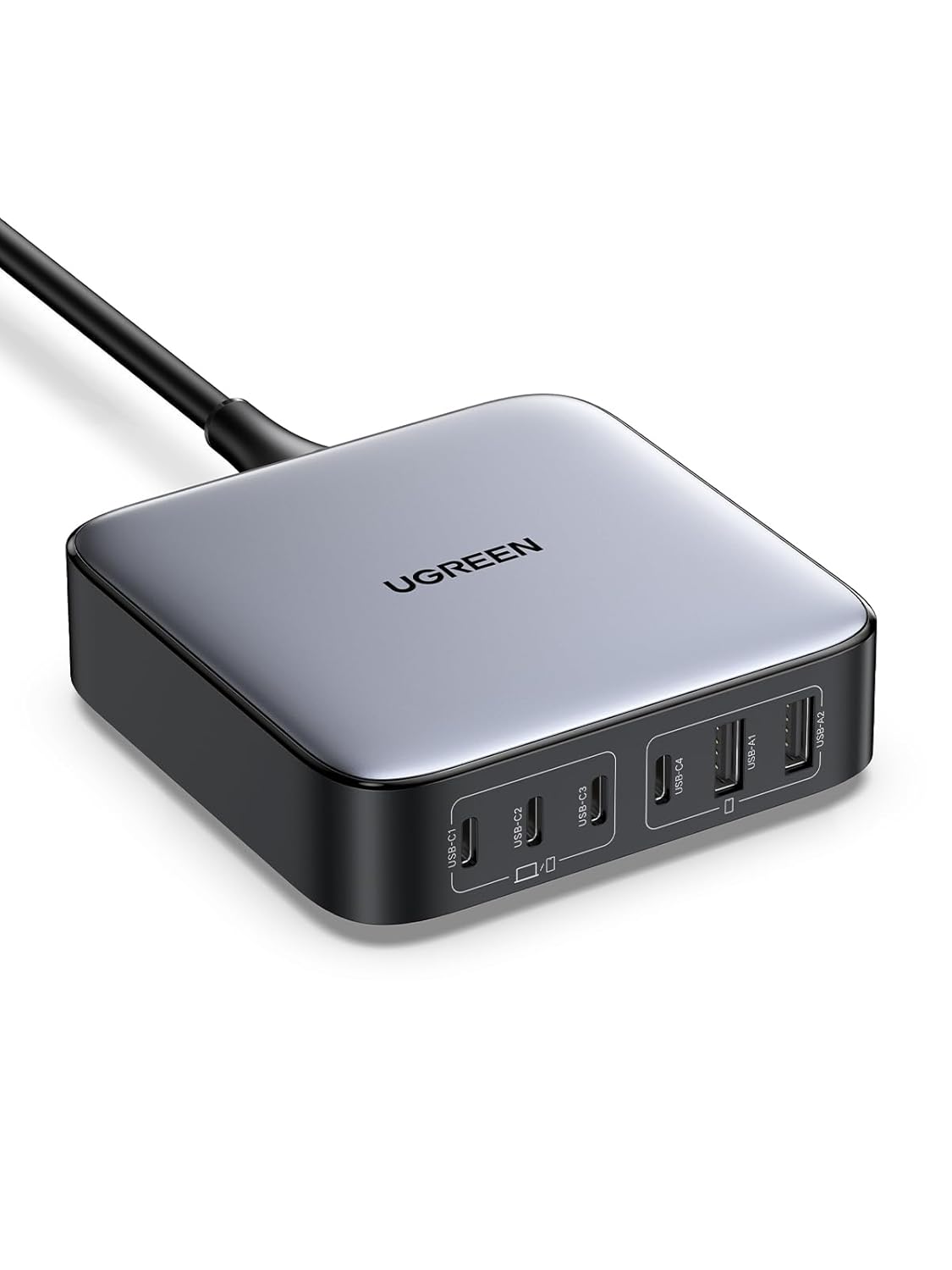 UGREEN 200W USB C Şarj Cihazı 100W + 100W 6 Bağlantı Noktalı PD Şarj Cihazı GaN II PPS MacBook Pro/Air iPhone iPad Pro ile uyumludur.