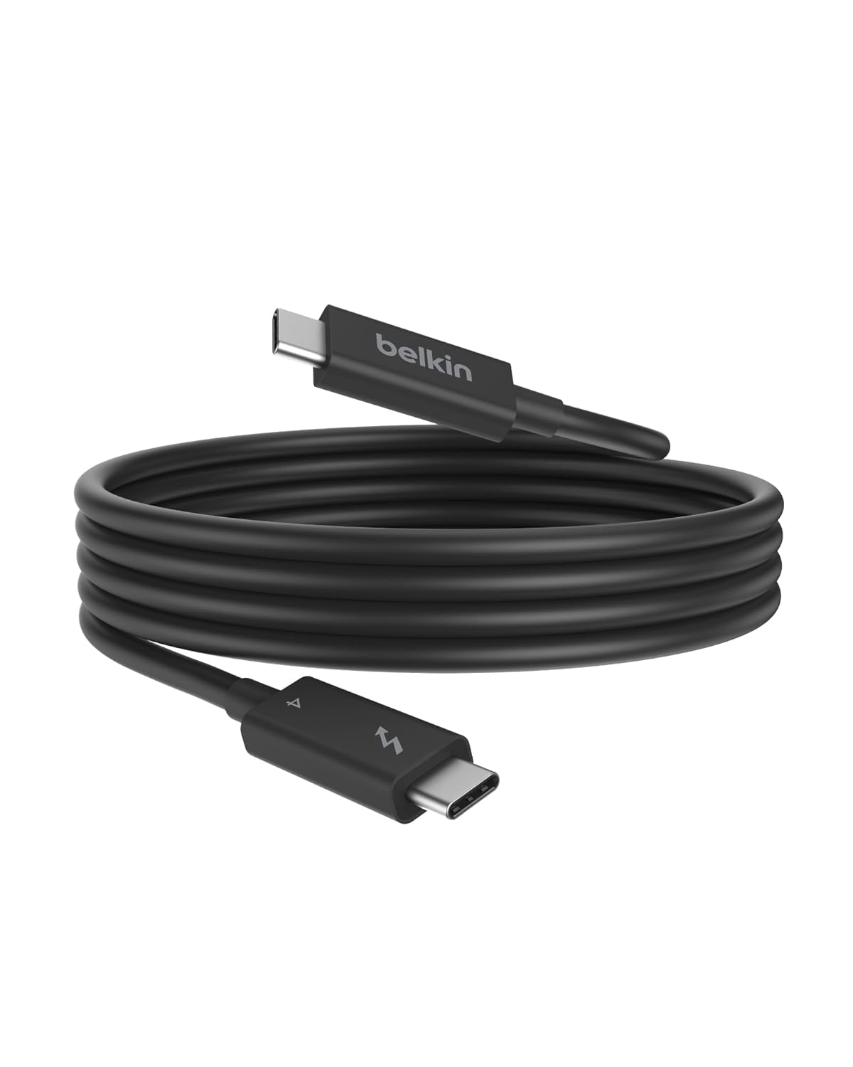 Belkin Active Thunderbolt 4 Kablo (2M 6.6FT), 100W Güç Dağıtımı PD Etkinleştirilmiş USB Tip C Bağlantısı, USB 4 Uyumlu ve Daha Fazlasıyla Uyumlu, Siyah