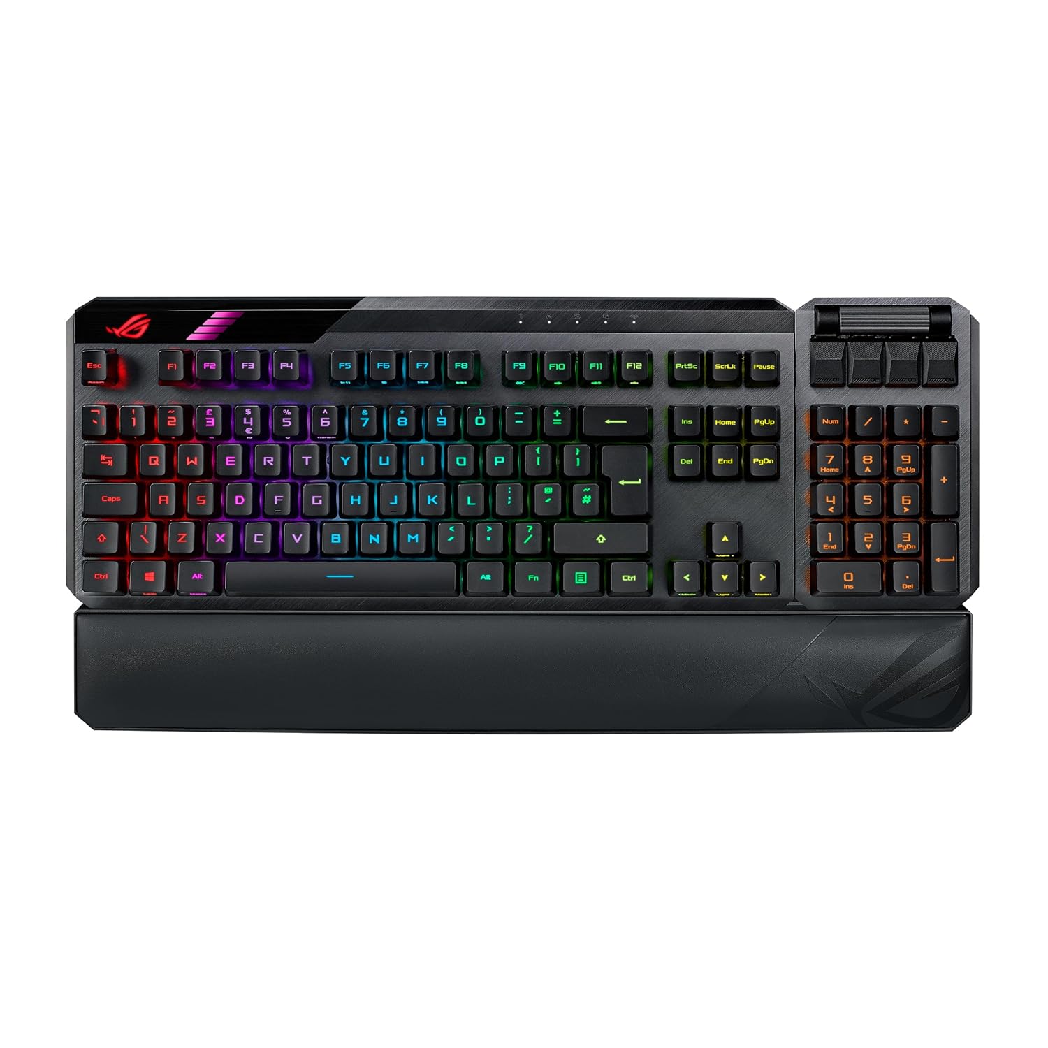 ASUS ROG CLAYMORE II/RX RED/PBT/UK AURA SYNC RGB BİLEK DESTEĞİ MEKANİK OYUNCU KLAVYE TÜRKÇE TUŞ DİZİLİMİ ROG RX RED SWITCH İNGİLİZCE