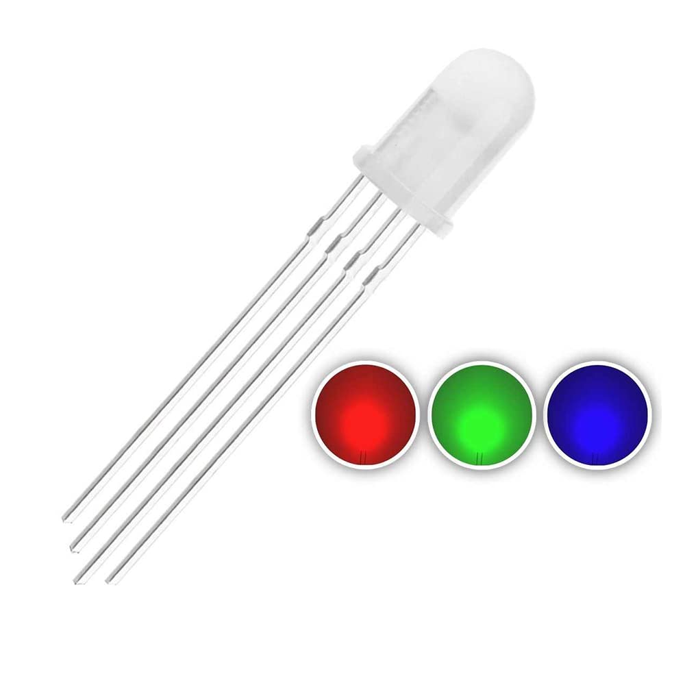 SANEC RGB Led 5mm Şeffaf Anot 4 Bacaklı Arduino Raspberry