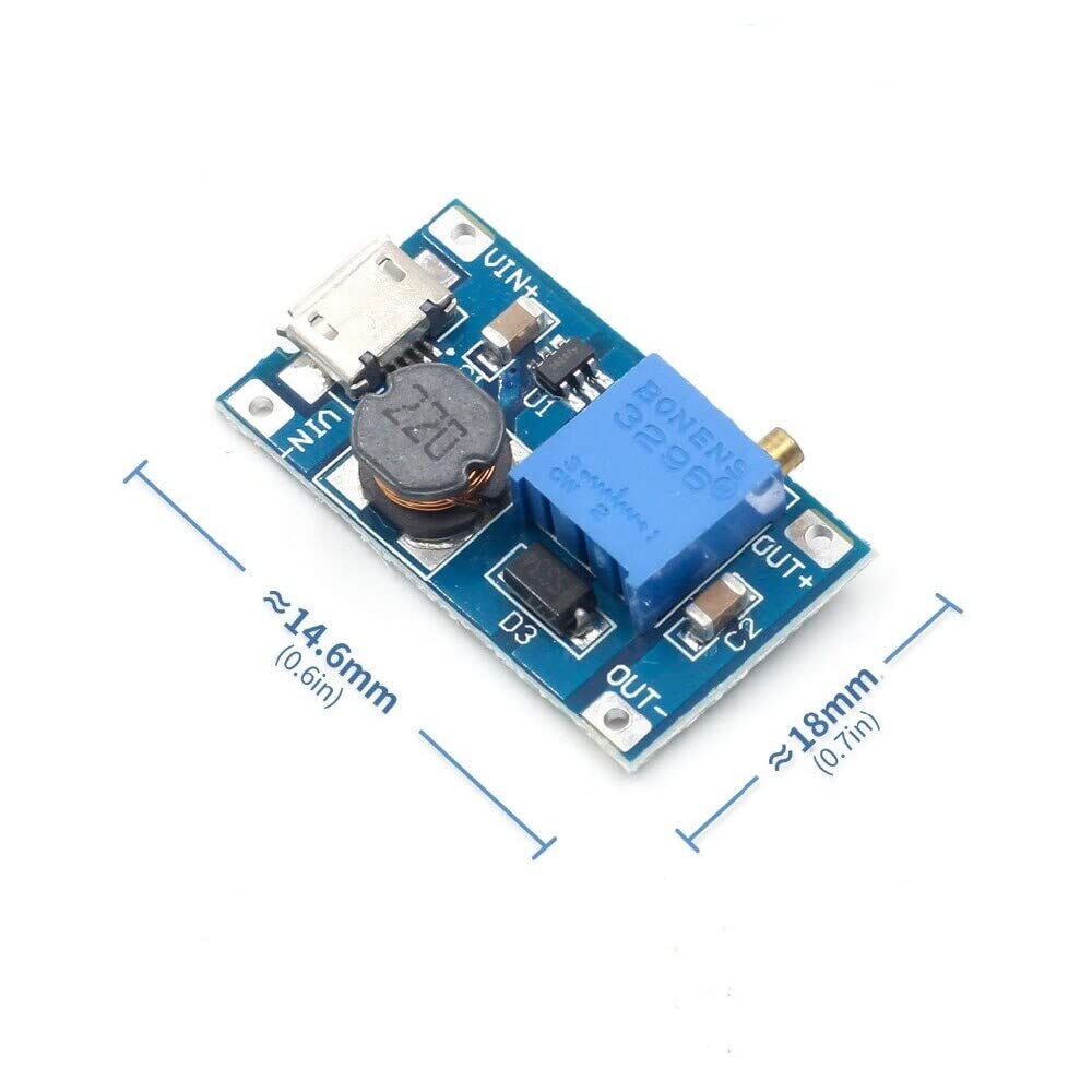 SANEC MT3608 2A Yükselteç DC-DC Aşamalı Güç Modülü Micro Usb Çıkışlı