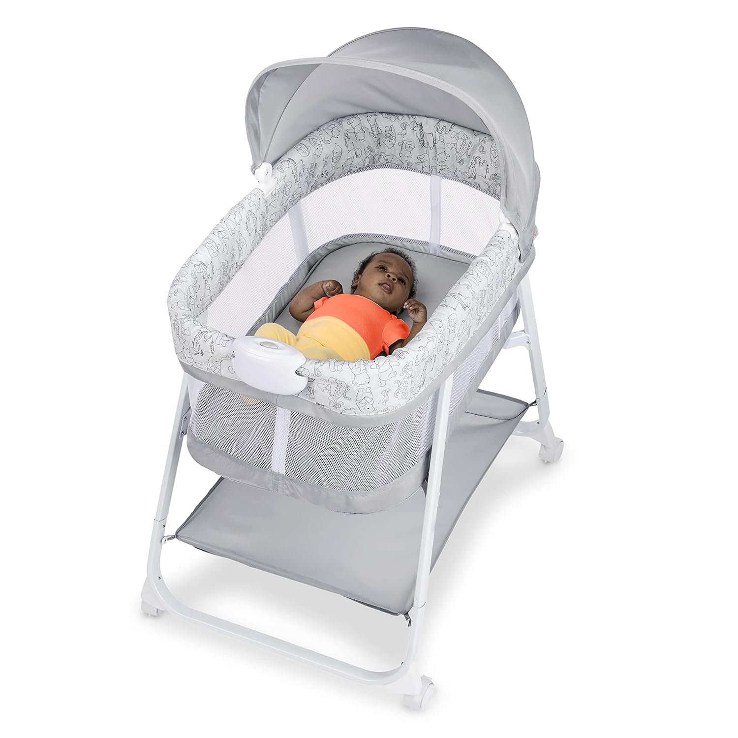 Bright Starts Winnie The Pooh - Pijama Partisi Titreşimli Yatıştırıcı Beşik, 0-5 Ay Yaş, 3-7 kg