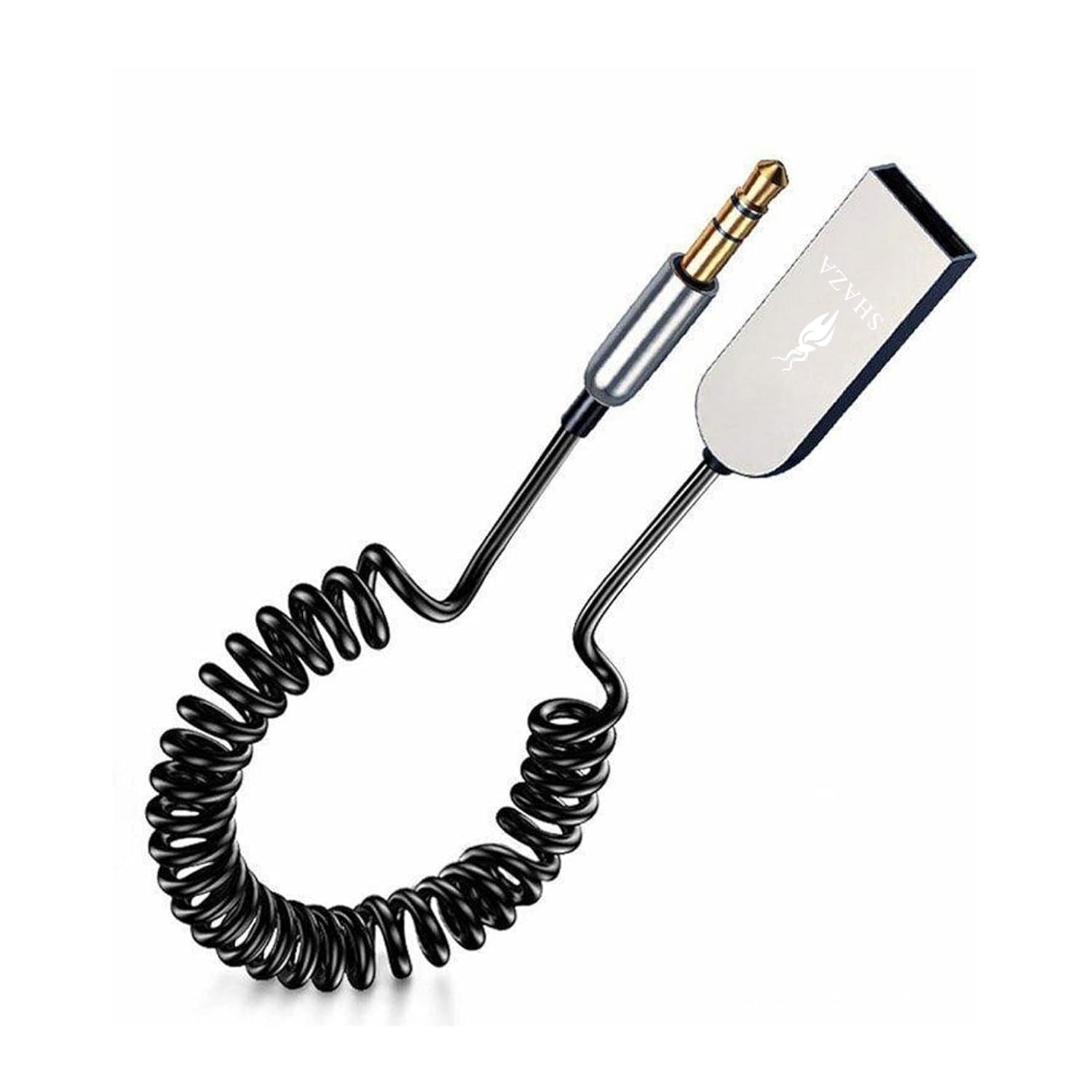 Shaza Hifi Stereo Ses Alıcısı Aux 3.5mm Jack Adaptörü Bluetooth 5.0 USB Wireless Bluetooth Araç Kiti