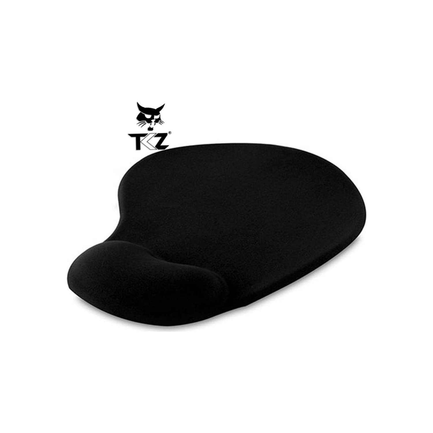 Lunatic Oval Siyah Bilek Destekli Mouse Pad Ergonomik Kaymaz Taban Oyun ve Ofis için Fare Altlığı Suya Tere Dayanıklı Mouse Pad (1 ADET)