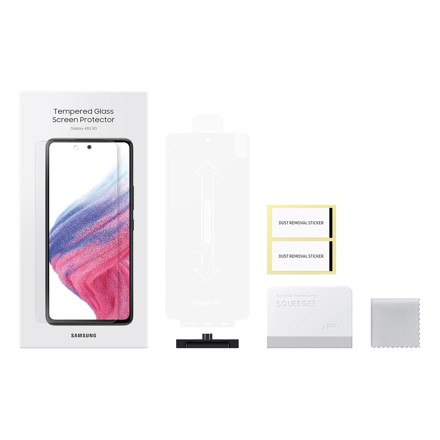 Samsung Temperli Cam Ekran Koruyucu ET-FA536 Galaxy A53 5G için | Ekran Koruyucu, Koruyucu Cam, Darbeye Dayanıklı, Şeffaf - 6,5 inç