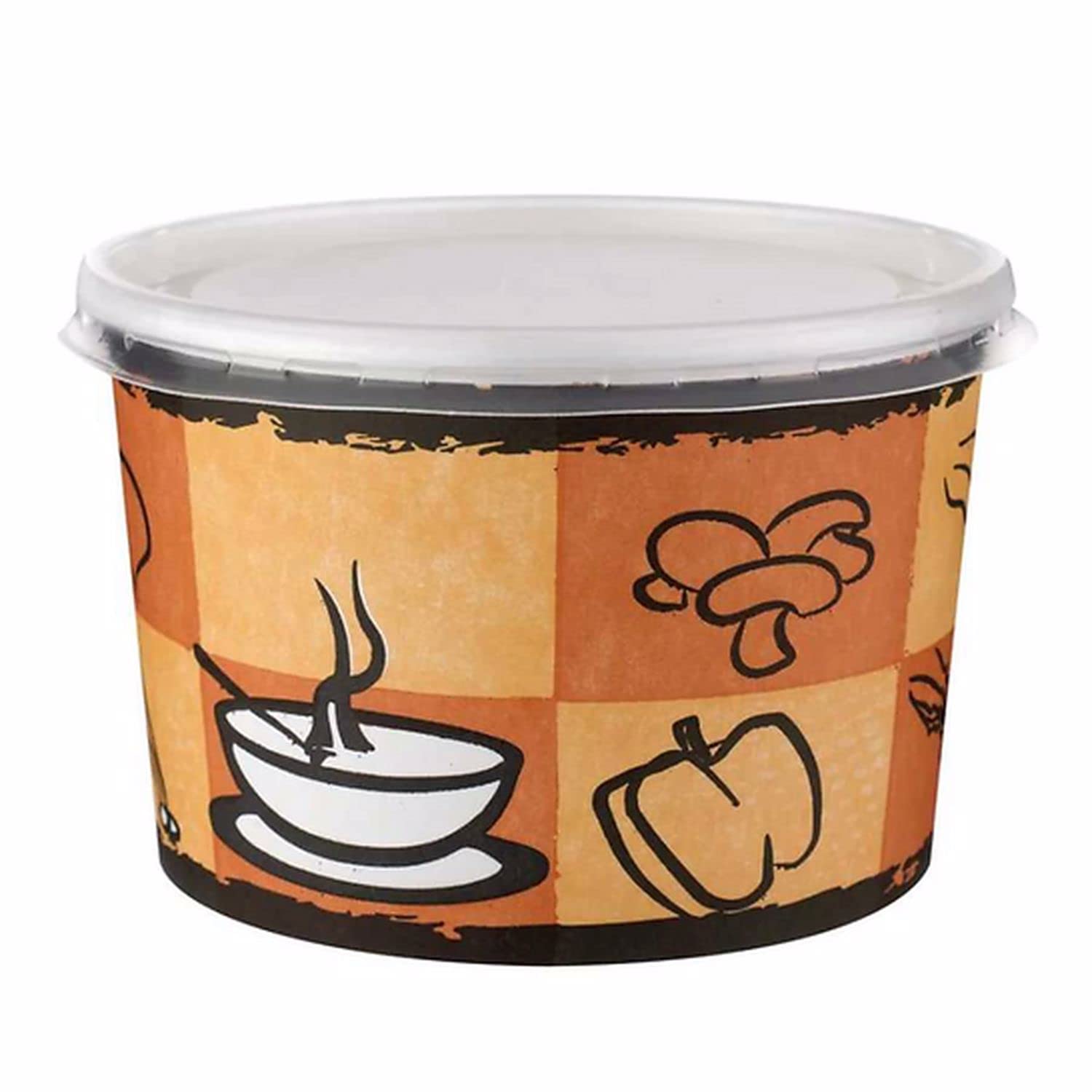 KAĞIT ÇORBA KASESİ KARTON ÇORBA KASESİ KAPAKLI (25'Adet