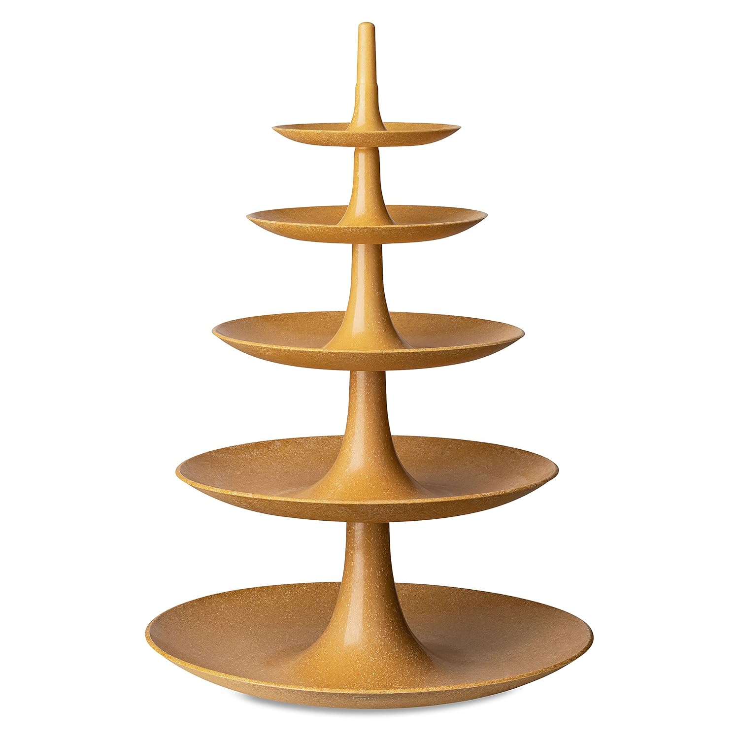 Koziol 5 Katlı Kahverengi Sunum Tabağı