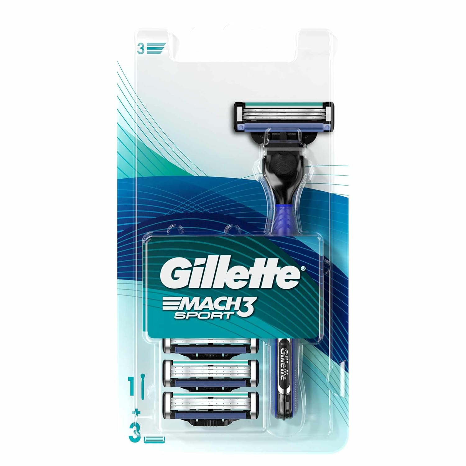 Gillette Mach3 Start Tıraş Makinesi + 3 Adet Yedek Tıraş Bıçağı