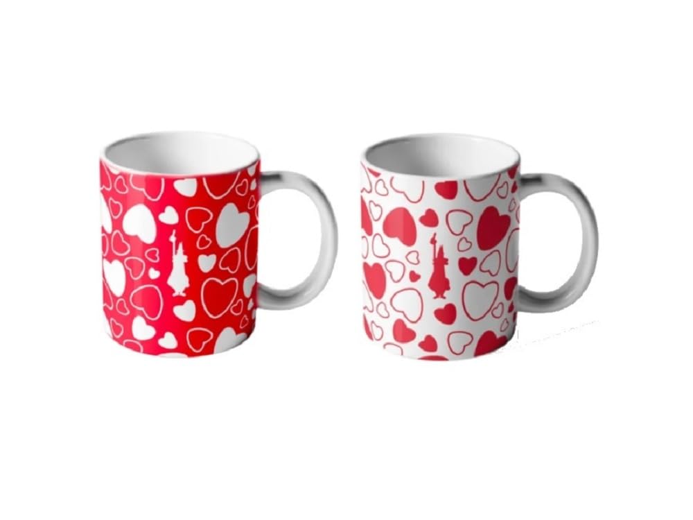 Bialetti - Kalp Desenli 2'Li Kupa Seti