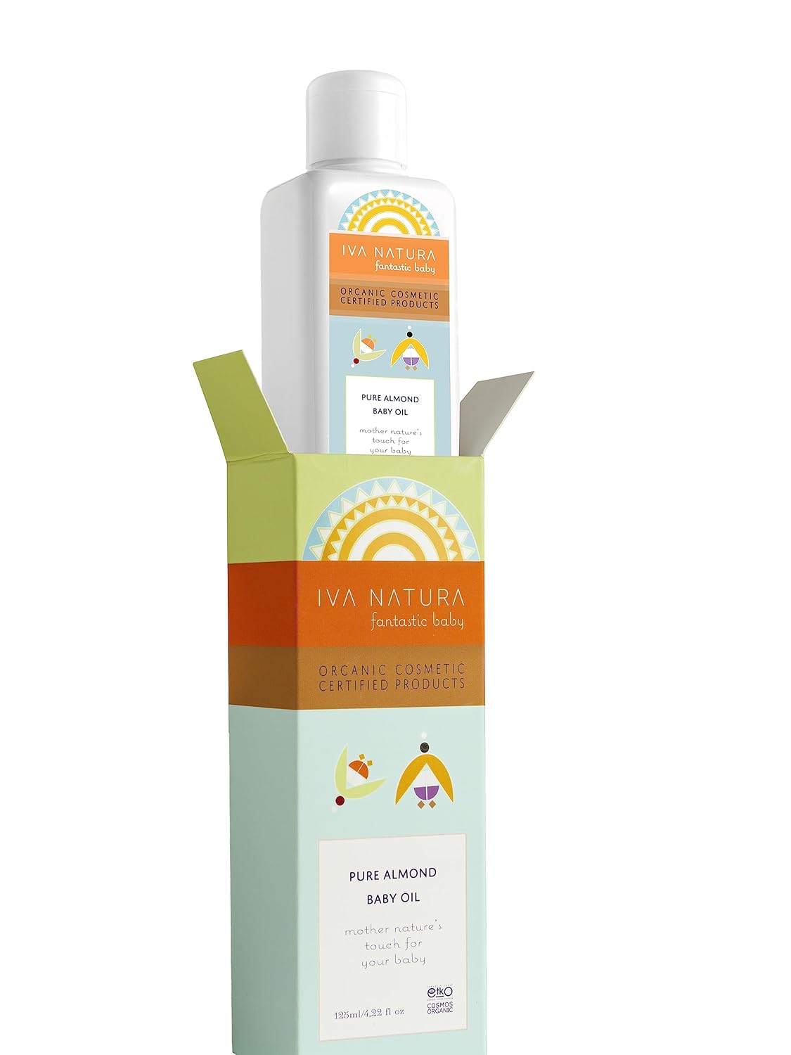 IVA NATURA Organik Bebek Yağı 125 ML – Tatlı Badem Özlü, Doğal Nemlendirici, Besleyici Yağ Kompleksi, Vegan, Glutensiz, Parabensiz