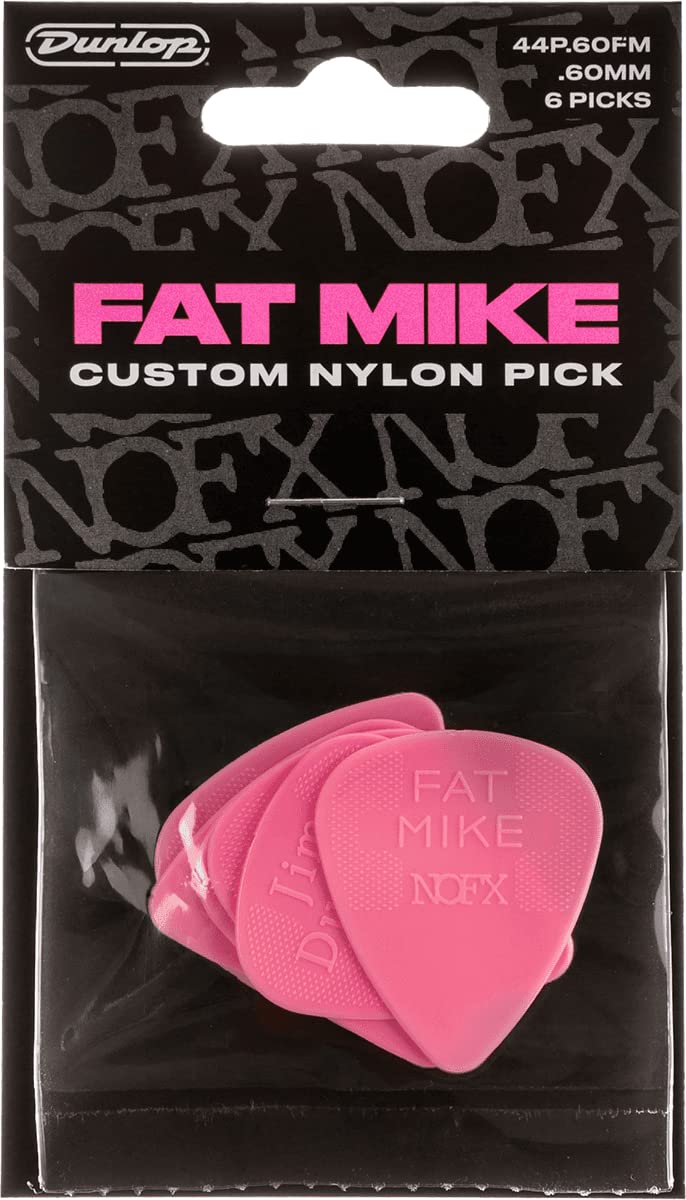 Jim Dunlop 44P.60FM Fat Mike Custom Naylon Pena, 0,60 mm, 6'lı Paket
