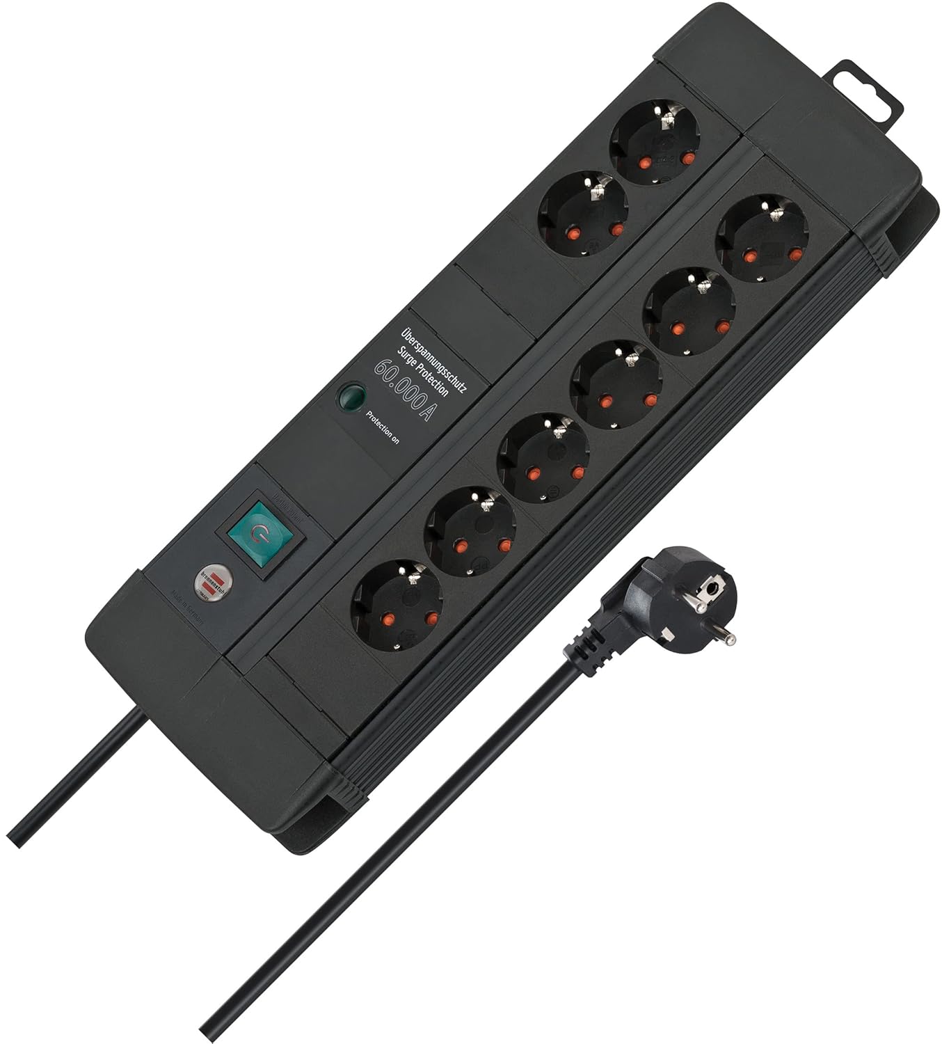 Brennenstuhl Premium-Line Duo Serisi 5 Yıl Garantili 60.000 Amper Akım Korumalı Özellikli 8 Soketli 3 Metre Kablolu Priz