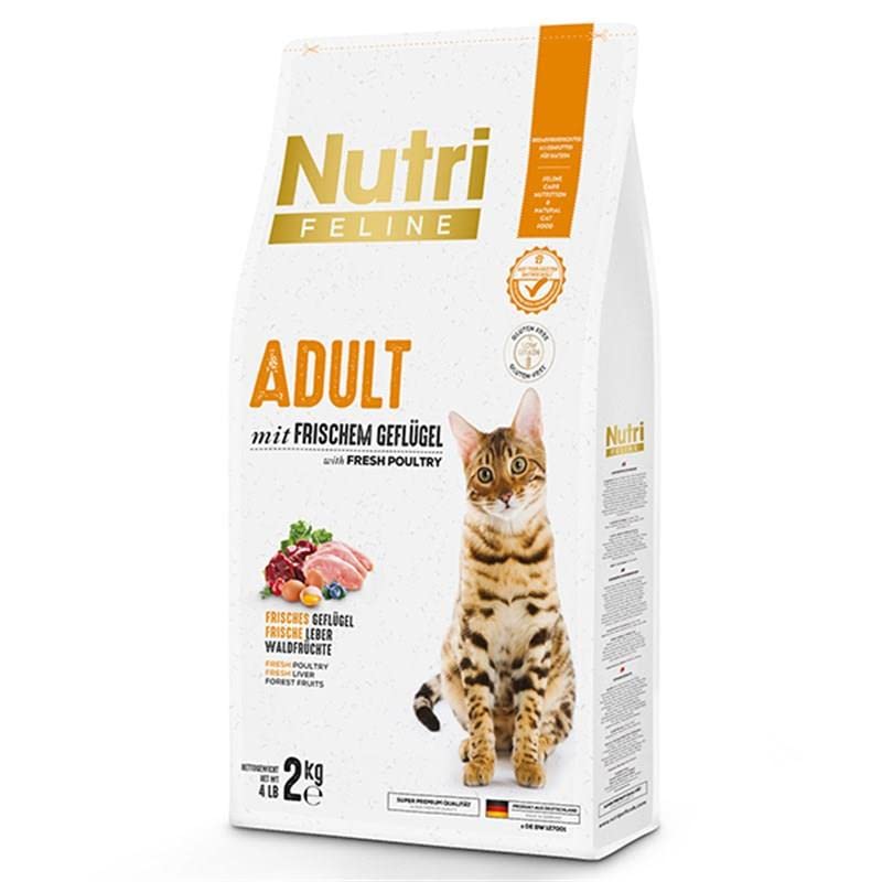 Nutri Canin Feline Adult Poultry Kümes Hayvanlı Yetişkin Kedi Maması 2 Kg