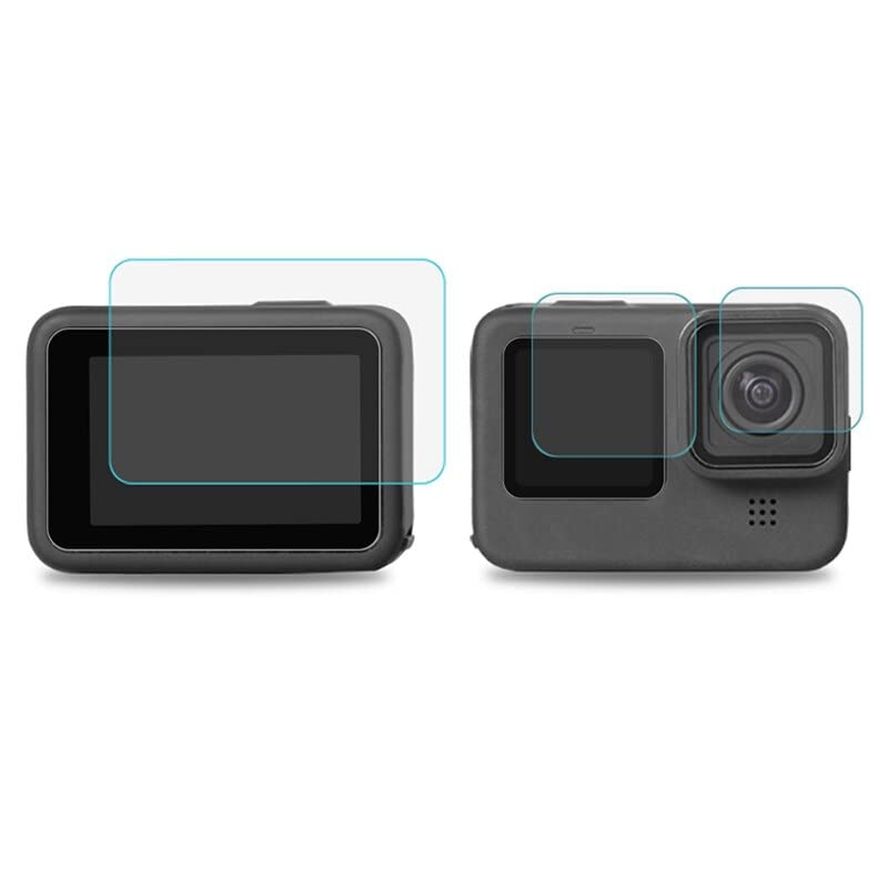 Ayex Hero 9 Temperli Cam Ekran Koruyucu, GoPro Hero 9, 10, 11, 12 Black ile Uyumlu