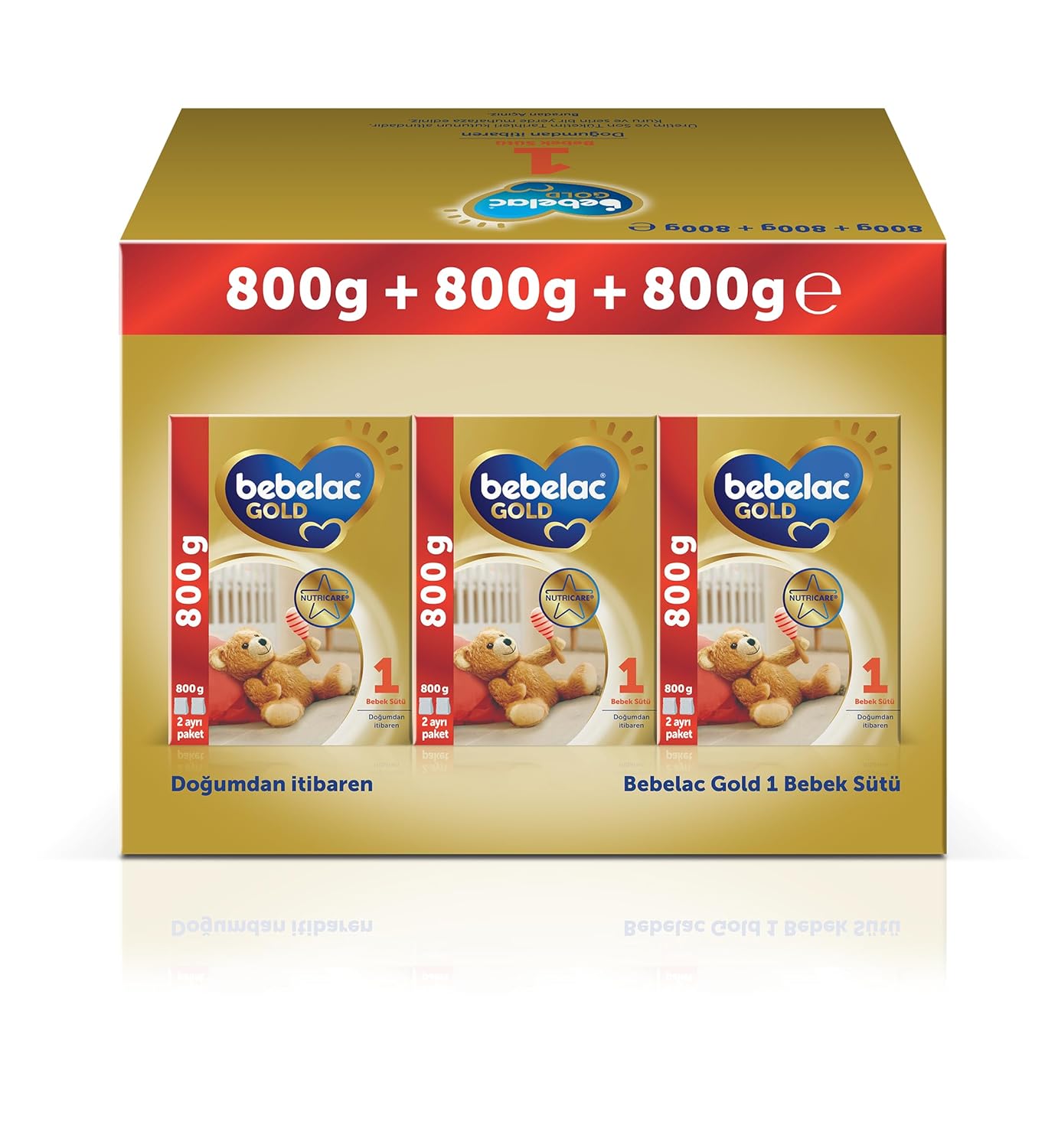 Bebelac Gold 1 Devam Sütü 0-6 Ay 800 Gr x 3 Adet 2400 Gr