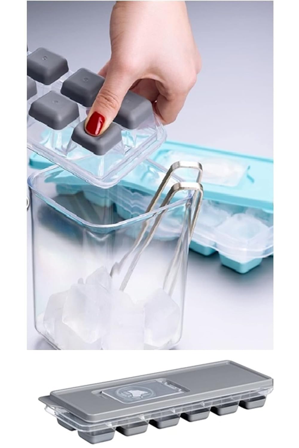 MataHare 01 Bas Parmak Silikon Buz Kalıbı, 12 Bölmeli, 2 ADET