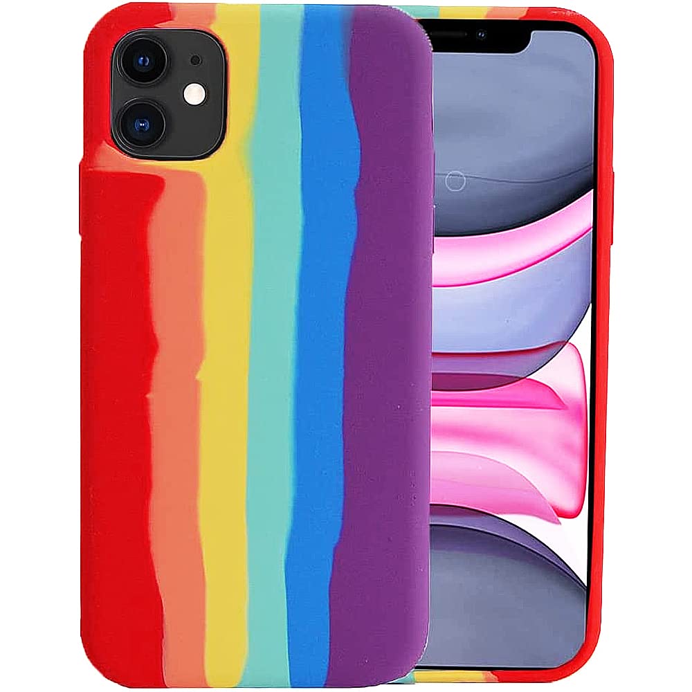 Coverzone Renkli Desenli Kılıf IPhone 13 Pro Max İle Uyumlu Baskılı Kılıf Kadife İç Yüzey Leke Tutmaz Silinebilir Dizayn Renkli Desenli Taribo Kılıf Rainbow