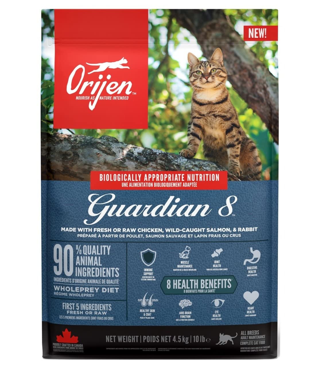 Orijen Guardian8 Yetişkin Kediler için Kedi Maması 4.5 kg