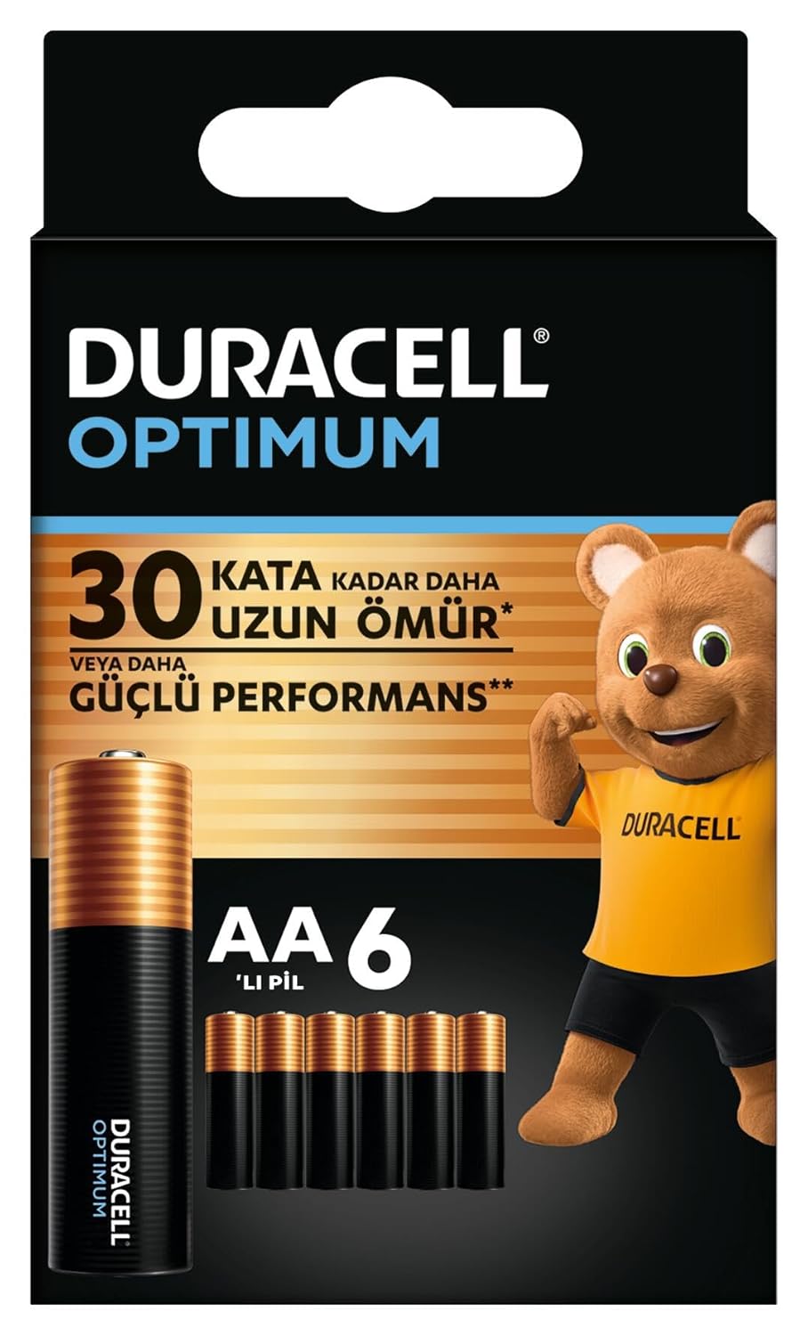 Duracell Optimum AA Alkalin Kalem Pil (6’lı Paket) 1,5V - LR6 MX1500