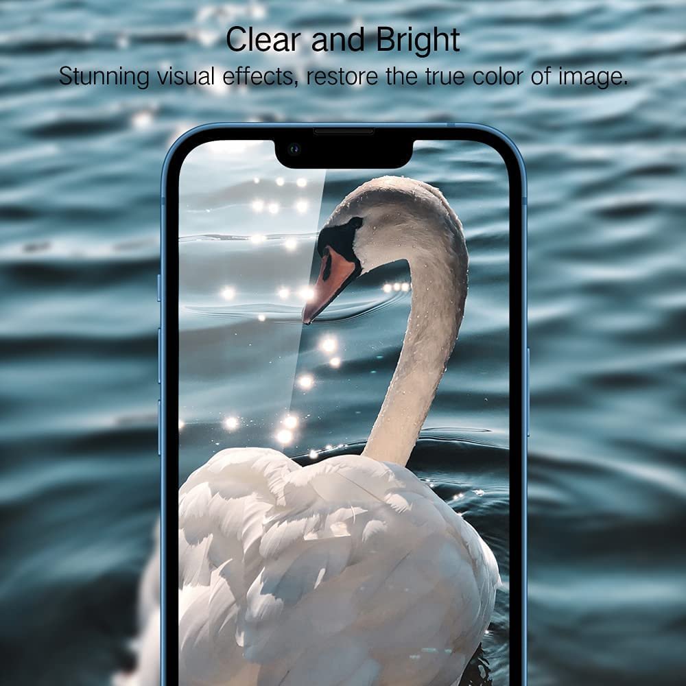 URUCHI iPhone 17e / 16e / 14/13 Pro / 13 (6.1") Anti-Statik Ekran Koruyucu, HD Tam Kapsamlı Ekran Kapağı Cam Filmi