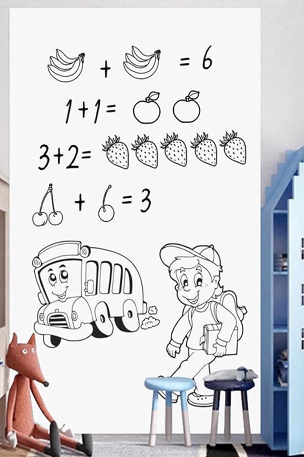 Beyaz Sticker Board Duvara Yapışan Yapışkanlı Yazı Tahtası 1430