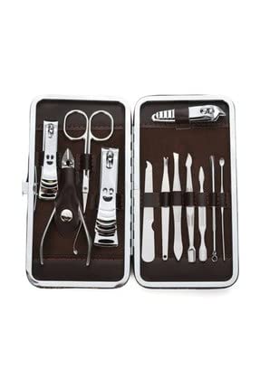 Mobee Manikür Pedikür Seti 13 Parça Çantalı Bakım Seti Tırnak Bakım Seti