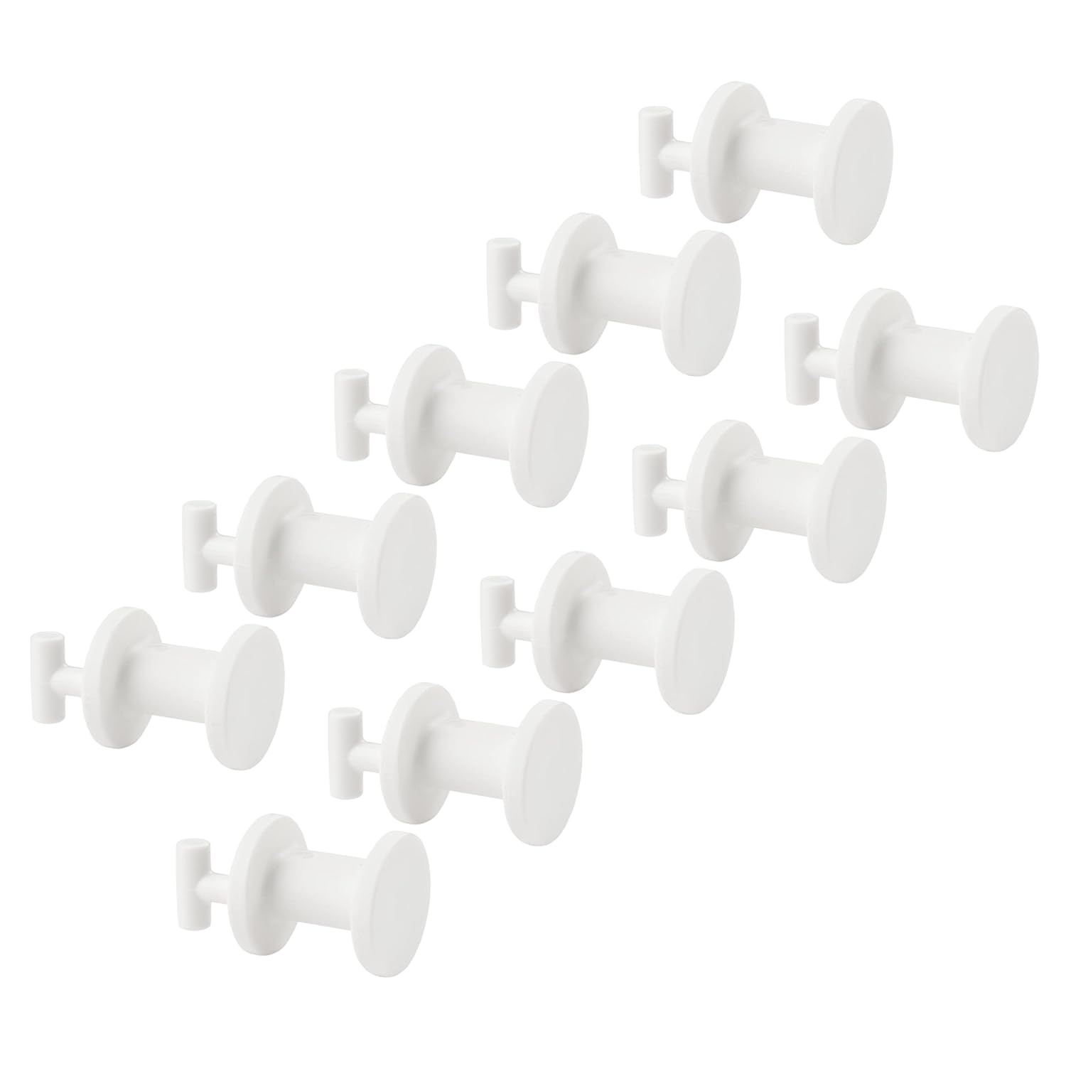 Ikea SKADIS mini plastik itme kancası (SKADIS pegboard için uygundur), beyaz, 19 mm, 205.198.88-10'lu paket