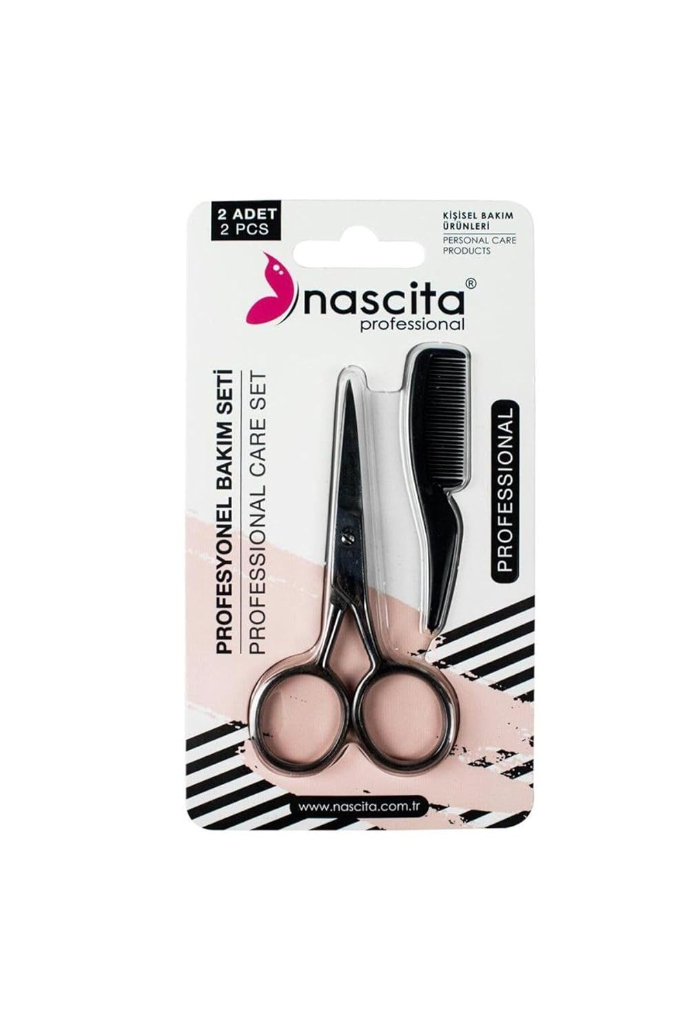 Nascita Profesyonel Kaş Bakım Seti Makas, Mini Tarak