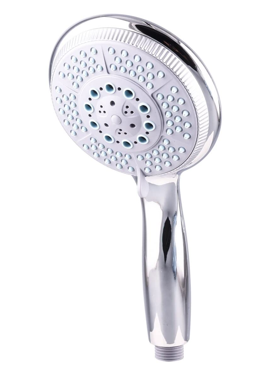 FUSTY Huge 5 Fonksiyonlu Büyük Başlı El Duşu Duş Başlığı - Farklı Püskürtme Modları - Yüksek Kaliteli ABS Krom Kaplı G1/2 Uyumlu