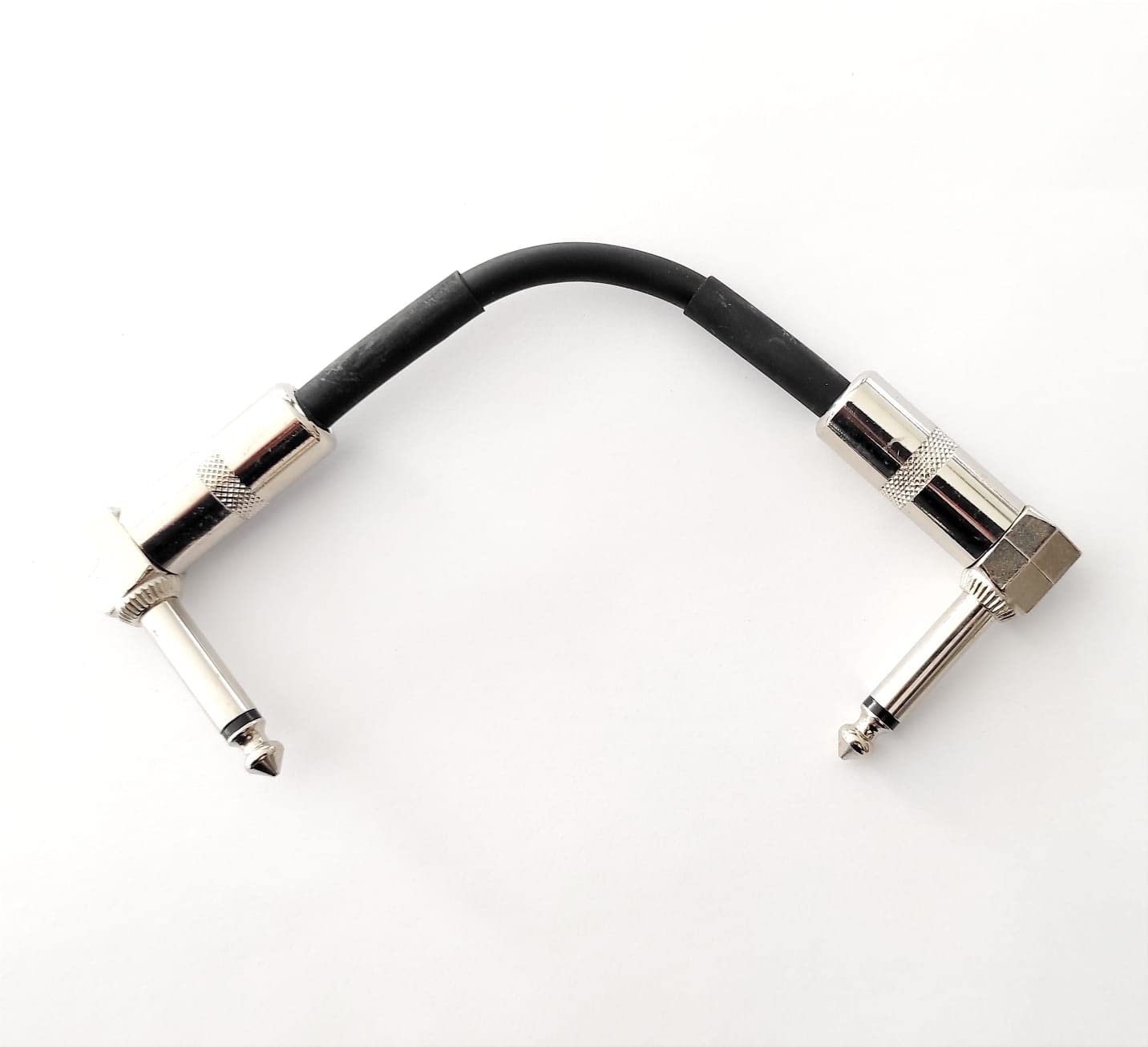 LMPC020-BK Pedal Ara Kablosu 15 cm SİYAH Metal Açılı Uçlar